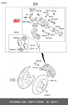 77AK2538 MASTERKIT Тормозной суппорт зад. прав. Kia PICANTO (TA) 2011 -