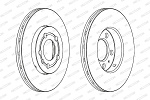 DDF927C FERODO Диск торм. AUDI A2 00-05,A3 96-03/SKODA RAPID 12=>,FABIA I,II,III