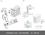 2512442060 HYUNDAI / KIA ПРОКЛАДКА НАСОСА