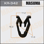 KR342 MASUMA Клипса автомобильная (автокрепеж) MASUMA 342-KR (уп.50)