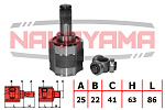 NJ7159NY NAKAYAMA ШРУС внутр-й к-кт HYUNDAI I30 07-, IX20 (JC) 10-, KIA CEED 06-12, SOUL 08-13 (25x22x149x41)