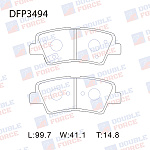 DFP3494 DOUBLE FORCE Колодки тормозные дисковые