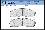 WS302200 JEENICE Колодки тормозные дисковые | перед |