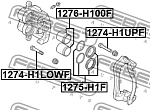 1274H1LOWF FEBEST ВТУЛКА НАПРАВЛЯЮЩАЯ СУППОРТА ТОРМОЗНОГО ПЕРЕДНЕГО