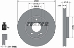 92133905 TEXTAR Диск торм.пер.HYUNDAI SONATA IV,V, TUCSON 98=> PRO