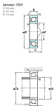 7209 KOYO Радиально-упорные однорядные шариковые подшипники 45x85x19