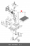 PAX056X PARTS-MALL Фильтр возд. VW Golf,Passat 05г.> PAX-056X