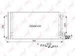 RC0095 LYNXAUTO радиатор конд.!\ Seat Ibiza 1.2/1.4-1.9TDi 08>