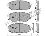 10960 TRUSTING К-т дисков. тормоз. колодок