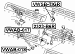 VWSBTIGR FEBEST Втулка заднего стабилизатора d18