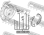 1204SONRKIT FEBEST Монтажный комплект барабанных колодок