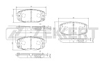 BS1707 ZEKKERT Колодки торм. диск. передн. Hyundai Creta 16-, i30 I,II 07-, Kia Ceed I,II 07-, Cerato II,IV 09-, Soul II 14-, Seltos 19-.