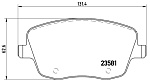 P85057 BREMBO Колодки тормозные дисковые | перед |