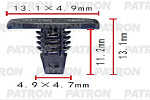 P371731 PATRON Клипса пластмассовая GM применяемость: кузов,уплотнители, фиксаторы, шумоизол