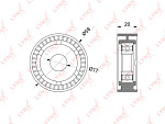 PB5304 LYNXAUTO Ролик поликлинового ремня натяжной. SKODA Fabia II 1.4 10-14, VW Beetle 1.4 11> / Golf V-VI 1.4 07> / Jetta III-IV 1.4 06> / Tiguan 1.4 07> / Touran 1.4 10-15