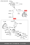 DPA069 PARTS-MALL Насос гидроусилителя руля. HYUNDAI TUCSON(JM/-OCT 2006)