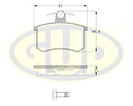 GBP013500 G.U.D Колодки тормозные дисковые. КОЛОДКИ ЗАД AUDI 80/100/A4/A6/A8 -00. FIAT CROMA 1.6-2.5TD 85-96