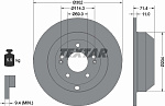 92223403 TEXTAR Диск тормозной задний