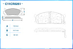C11CR0261 CWORKS Колодки тормозные передние (Low Metallic)