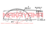 HS7285NY NAKAYAMA Колодки тормозные барабанные Hyundai Santa Fe II (