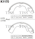 K1170 KASHIYAMA КОЛОДКИ ТОРМОЗНЫЕ БАРАБАННЫЕ, ЗАДНИЕ NI PULSAR N15 4WD 95-00,AD 4WD Y10/11 93-,BLUEBIRD 4WD 87-97,SK