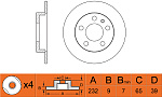 RN1084 NIBK / RN1084 Диск тормозной | зад |