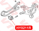 HY0211R VTR САЙЛЕНТБЛОК  ПРОДОЛЬНОГО  РЫЧАГА  ЗАДНЕЙ  ПОДВЕСКИ,  ЛЕВЫЙ