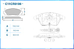 C11CR0196 CWORKS ТОРМОЗНЫЕ КОЛОДКИ ПЕРЕДНИЕ, LOW METALLIC