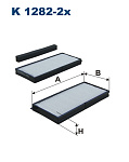 K12822X FILTRON Фильтр салона [угольный][к/кт 2шт.]