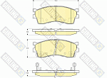 6132859 GIRLING КОЛОДКИ ТОРМОЗНЫЕ KIA CLARUS 96-/RIO/SHUMA 00-/SPECTRA (ИЖ) ПЕРЕДНИЕ 6132859