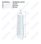 RDZ0437MG MOTORHERZ Пыльник рулевой рейки