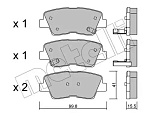 2208860 METELLI Колодки торм. диск..
