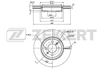 BS6294 ZEKKERT Диск торм. перед. Kia Rio III, IV 11-, Hyundai i20 II 14-.