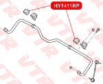 HY1411RP VTR Полиуретановая втулка стабилизатора передней подвески (d 18)