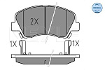 0252534818 MEYLE Комплект дисковых тормозных колодок HYUNDAI Accent IV (11/10-/), KIA Rio III (09/11-/)