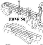 1287H100 FEBEST РОЛИК НАТЯЖНОЙ