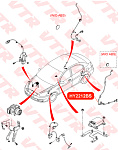 HY2212BS VTR Датчик АБС задней подвески, левый