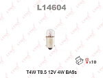 L14604 LYNXAUTO Лампа накаливания T4W T8.5 12V 4W BA9S  L14604