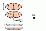 GDB2114 TRW Колодки передние VW GOLF VII, PASSAT (3G), TIGUAN II, SKODA OCTAVIA (5E) GDB2114