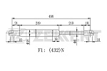 GF2433 ZEKKERT Пружина газовая капота Kia Magentis 01-