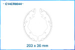 C14CR0044 CWORKS Колодки тормозные задние барабанные