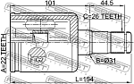 2311PV FEBEST ШРУС внутренний. SEAT IBIZA/ST 2002-2010 [E]