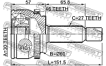 1210SD11A46 FEBEST ШРУС наружный к-кт! 30x60x27\ Kia Rio 1.5 00-05