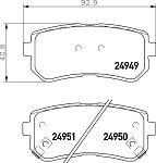 8DB355014911 HELLA Колодки тормозные дисковые | зад |