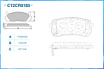 C12CR0185 CWORKS Колодки тормозные задние (Low Metallic)