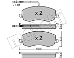 2208470 METELLI Колодки тормозные дисковые /комплект 4 шт/