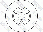 6061245 GIRLING Диск тормозной VW PASSAT 08-/CC 11-16 передний 5 отв. вент.D 340мм.