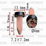 P370574 PATRON Фиксатор пластиковый Audi,Seat,Skoda,Volkswagen применяемость: бампер, уплотнитель