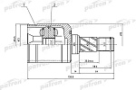 PCV1530 PATRON ШРУС ВНУТРЕННИЙ ЛЕВЫЙ 24X35X29 MAZDA 323 BJ 98-04