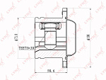 CI8010 LYNXAUTO ШРУС внутренний. VW Golf IV 1.6-2.3 >05 / Polo 1.4TD-1.9TD 99>/, SKODA Fabia 1.4TD-1.9TD 00-07/Octavia 1.8T 97>